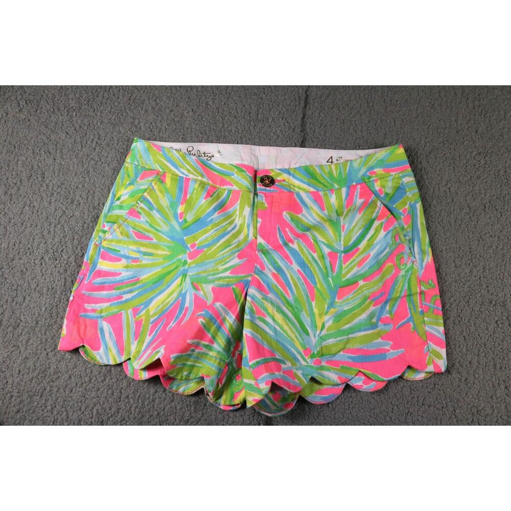 Lily Pulitzer Shorts 4 Buttercup Scalloped Tiki Pink Royal Lime